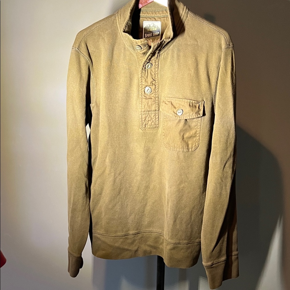 Eddie Bauer Rugged Men's Brown Button-Up Sweater